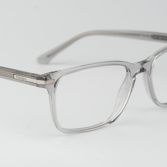 Prada Women Eyeglasses Crystal Grey Square Unisex PR14WV U431O1 BRAND NEW - Picture 6 of 10